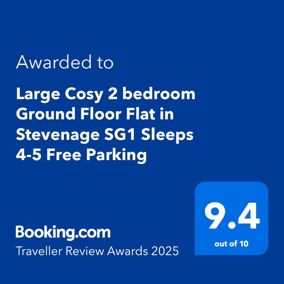 Large Cosy 2 Bedroom Ground Floor Flat In Stevenage Sg1 Sleeps 4-5 Free Parking Ngoại thất bức ảnh